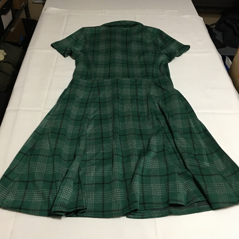 Her Universe Harry Potter Slytherin Dress Women XXL Green Plaid NWT $60.00 - Picture 6 of 8